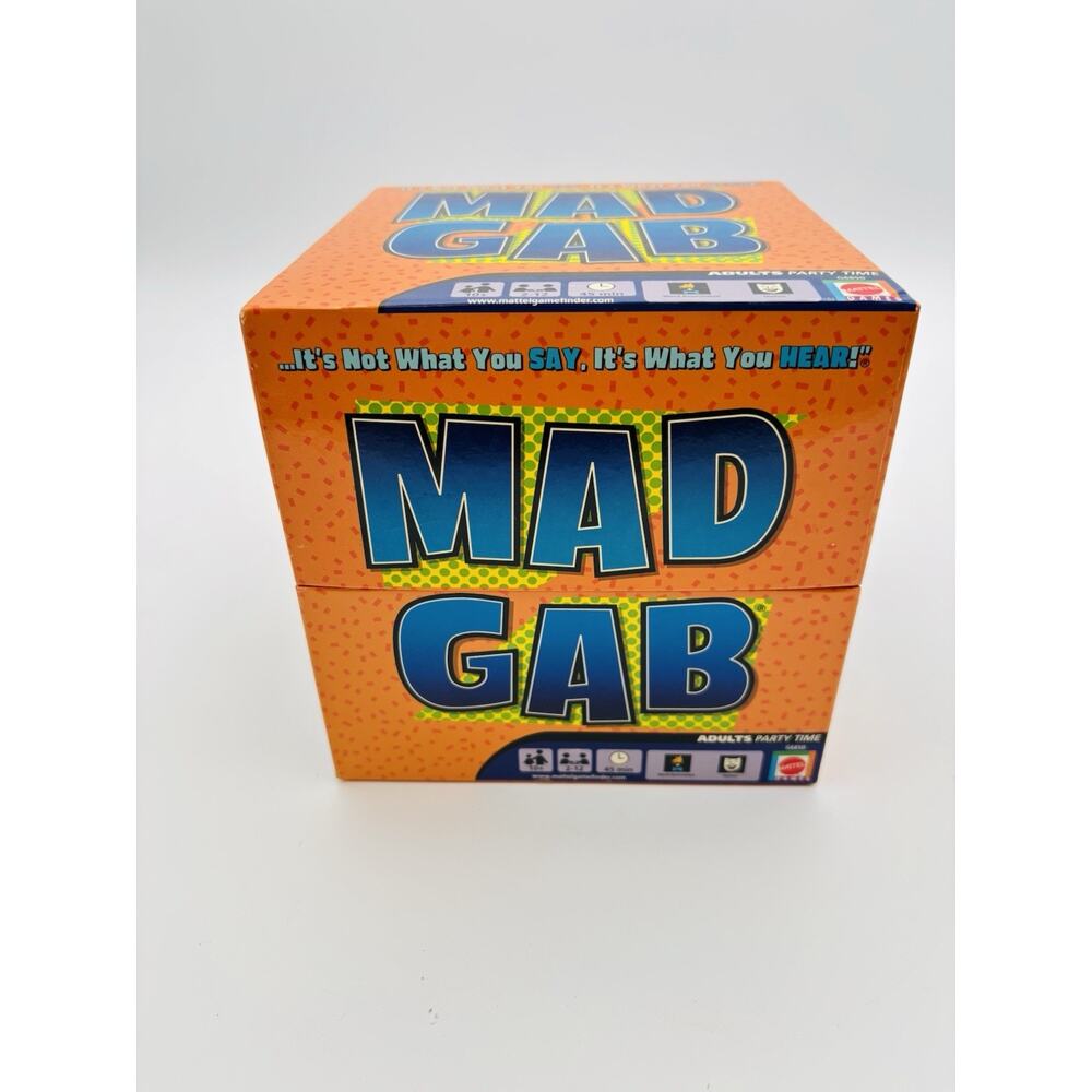 Mattel Mad Gab Adult Word Card Game | Family Night 2-12 Player 100% Complete VG